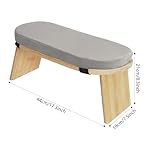 Meditation Bench, Foldable Mediation Stool, Portable Kneeling Meditation Bench with Carry Bag, Prayer Bench with Meditation Cushion, Kneeling Stool for Seiza & Yoga Practice (Grey) - Image 3