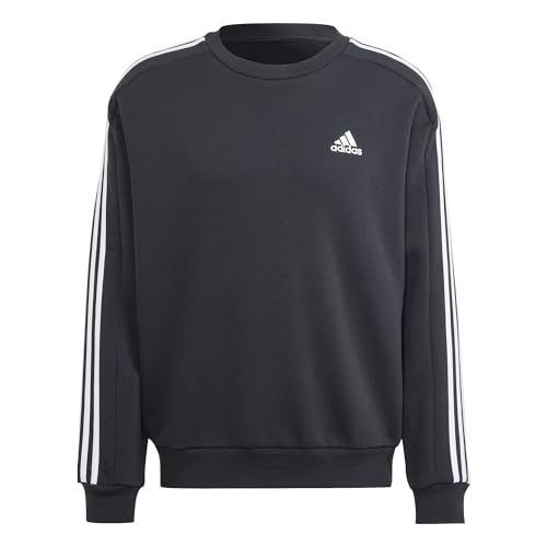 Adidas, 3-Stripes Crew, Camisa De Entrenamiento, Blanco Negro, M, Hombre