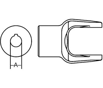 Walterscheid Implement Yoke Round Bore Part No: A-W329014, 20.15.162