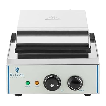Royal Catering RCWM-1500-H Waffeleisen Waffelgerät Waffelautomat Waffle Maker (herzförmig, 1.500 W, Ø 21 cm, 15 min Timer, Teflon, Edelstahlgehäuse) – Bild 7