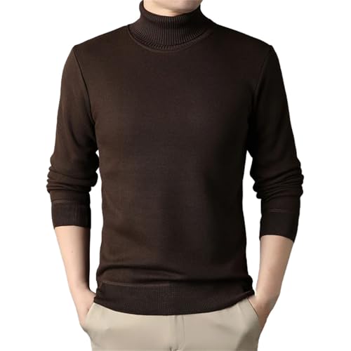 Men's Turtleneck Pullover Winter Cashmere Sweater Thick Warm Knitted Sweater