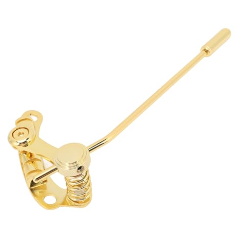 Zinc Alloy Vibrato Bridge Tailpiece, Electric Guitar Tremolo Tailpiece with Stop Bar, for LP SG Guitar, Essential Electric Guitar Accessory (Gold)