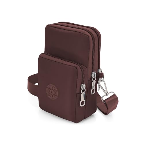 Image of JI Crossbody Phone Bag for Women Mini Wallet Bags with Adjustable Shoulder Strap Wallet Clutch Bag for Girls Zipper Phone Pouch Handbag