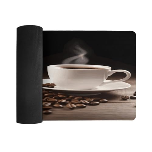 Pad de escritorio grande con diseño de taza de café y base de goma miniatura 3
