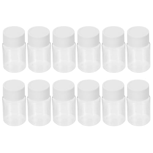 HOMOCONO 12 pièces Flacons Vides Transparents Réutilisables pour et Cosmétiques Bouteilles de Voyage Légères Pratique pour Stockage Portable