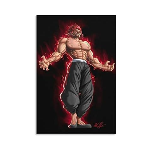 Anime Baki Poster Family Room Decoration Canvas Waterproof Creative Printing Decoration Painting Living Room Bedroom Display 08x12inch Cover