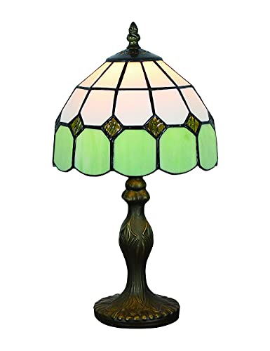 Gweat 8-Inch Mediterranean Tiffany Style Amber Table lamp Bedside bedroom lamp(4 colors for choose)