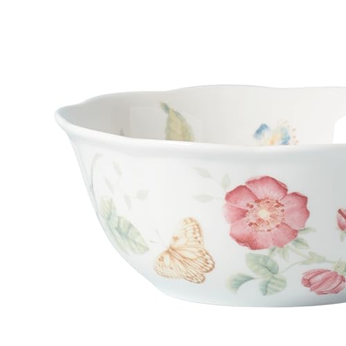 Image of Lenox Butterfly Meadow Large All-Purpose Bowls, Salad Bowl Set for 4
