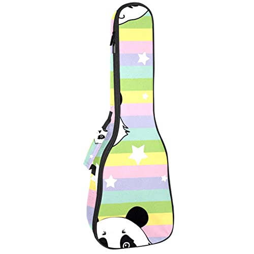 Sac de rangement ukulélé soprano rembourré 10 mm avec motif panda mignon