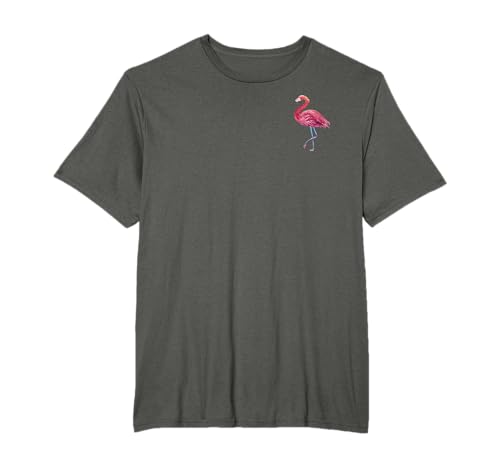Flamingo-Logo, ruhiges Design mit Aquarell T-Shirt