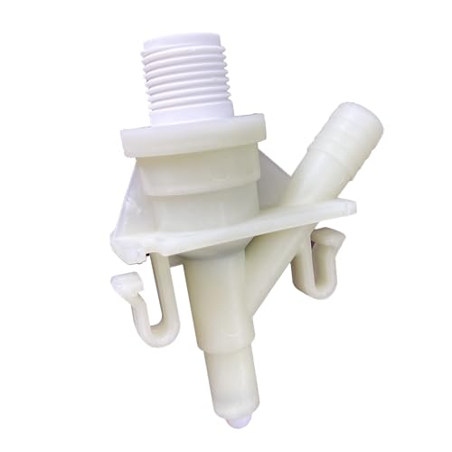 Image of iFJF 385311641 RV Water Valve Kit for Marine Pedal-flush Toilets Plastic | Durable ABS Plastic, for 300 301 310 311 320 321 Series Pedal-Flush Toilets, Hose Clamp Fastener, DIY, Regulate Water Flow