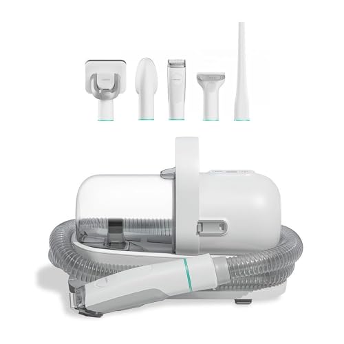 neabot Neakasa P1 Pro Pet Grooming Kit & Vacuum Suction 99% Pet Hair, Professional Clippers with 5 Proven Grooming Tools for Dogs Cats and Other Animals