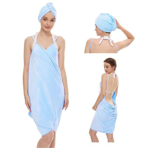 Juego de toallas y gorras de baño absorbentes de microfibra para el secado rápido del cabello 5