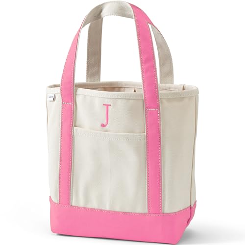 Image of Lands' End Pre-Monogrammed Letter Canvas Tote Bag