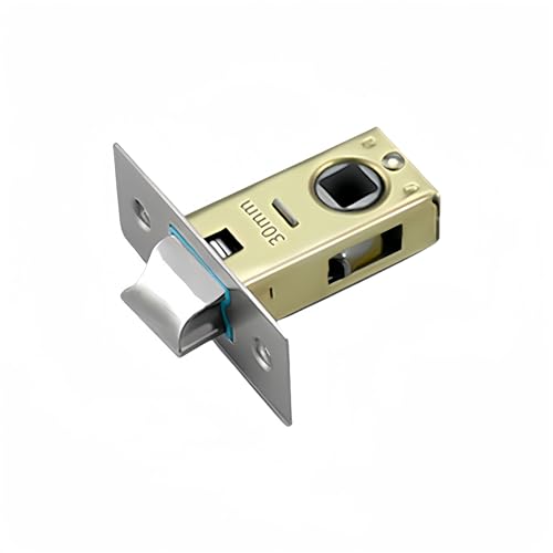 2 piezas de chapa tubular plana, pestillo de puerta de acero inoxidable, pestillo interno de metal, manijas de puerta con resorte (30 mm)