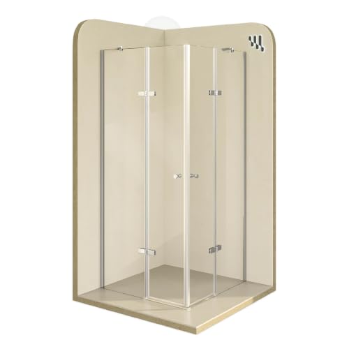 i-flair ALICE Duschkabine 90x90 cm 180 cm Höhe, Eckdusche mit...