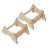 STOBAZA 2 Stück Getränkespender Ständer aus Holzfass Halter Basis Stabiler Becherhalter für Whiskeykrug Wasserkaraffen und Weinfässer Rutschfester Flaschenständer für Zuhause und Partys