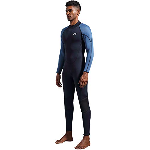 Dark Lightning Premium CR Neoprene Wetsuit, 2018 Mens Long Sleeves Scuba Diving Thermal Wet Suit in...