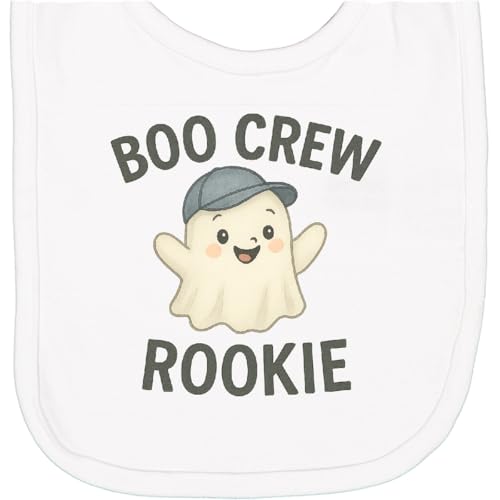 inktastic Boo Crew Rookie Ghost Halloween Newborn Bib