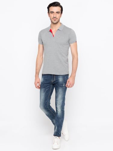 Image of Status Quo Men's Polo T-Shirt | Rich Cotton Blend | Slim Fit | All Day Comfort | Contrast Inner Placket | Polo Collar