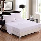 100% Egyptian Cotton 3 PCs Fitted Sheet Set 10 inch Deep Pocket 1000 TC Solid Pattern Size King Colo