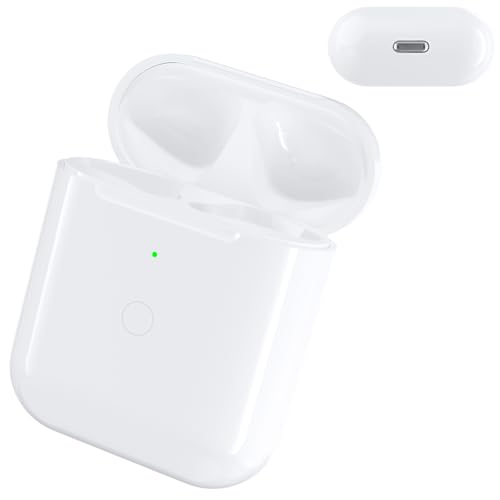 owenbo Replacement Airpod Case Charging, Wireless Airpod Charging Case Compatible with Airpods 1st & 2nd Gen, Airpods Charging Case Replacement and Built-in 450 mAh, No Earbuds
