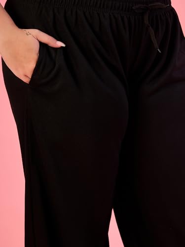 Image of ALZA Women's Cotton Oversized Joggers with Utility Pockets - Loose Fit High Waisted Track Pants for Gym, Yoga & Travel - Lightweight All-Season Lounge Sweatpants