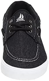 Josmo Mens Canvas Boat Shoes – Causal Summer Slip on Sneaker (Adult), Black, 11 | Image 4