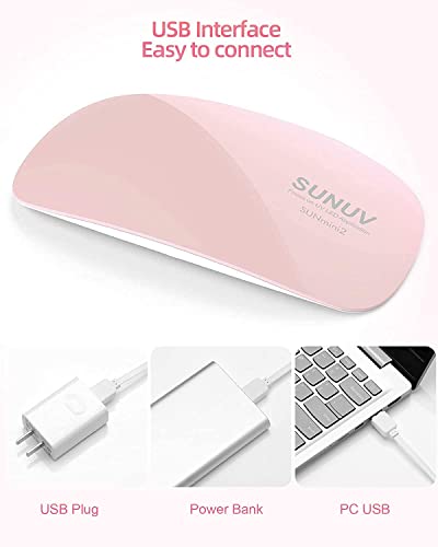 Artnery Min LED UV Light Lamp for Sun Dryer Gel Nail Polish Art Curing 6W Portable Manicure Tool Sunmini Drayer Foldable Light Based for All Kind of Paints Dry Remover Nails... - Image 5