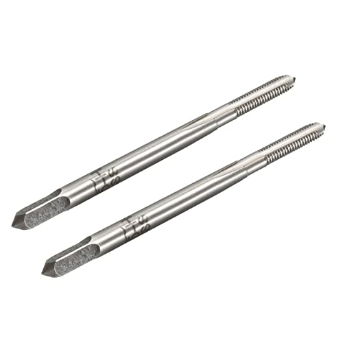 QUARKZMAN M2.5 Métrico Rosca Fresado Machos x 2uds H2 Recto Flautas Máquina Macho para Rosca Reparación, [Alta Velocidad Acero, Sin Recubrimiento]