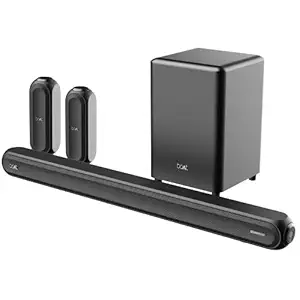 boAt Aavante Bar 3200D Soundbar with Dolby Audio,350W RMS Signature Sound,5.1 Channel,3D Surround Sound,Dual Wireless Rear Speakers&Master Remote(Premium Black)(Premium Black) at Rs. 14999