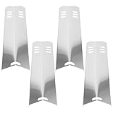 GETAJGHSD 4 Stück Edelstahl Grill Aromaschienen als Ersatzteile mit Glatter Oberfläche und Hoher Temperaturbeständigkeit für Gasgrills und Outdoor Grillgeräte