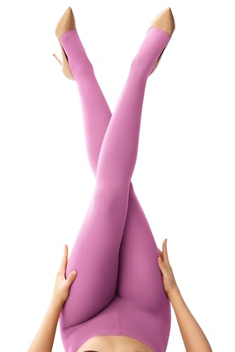 Image of leg elegant Women's 80 Den Microfiber Soft Opaque Tights Pantyhose