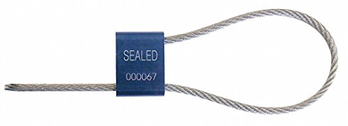 Cable Seal, 12 x 13/64 in, Blue, PK200