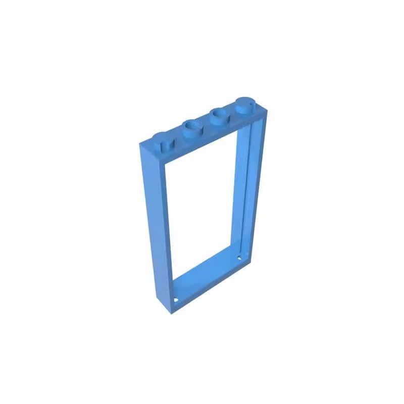 Gobricks 60596 Door Door Frame 1x4x6 Type 2 10 Pieces GDS-874 Compatible with Lego Building Blocks Color:Medium Blue — image 1