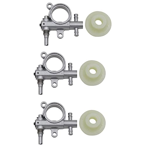 Gathukila 3Set 2500/3800 Motosega Ricambi Pompa Olio Motosega con Ingranaggio di Trasmissione Adatto per a Catena 25CC/38CC