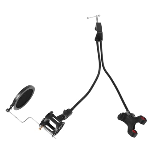 UPKOCH Stand De Micrófono De Cuello De Cisne Con Brazos Dobles Y Soporte Para El Teléfono Incluye Filtro Pop Para Reducción De Ruido Para Grabación De Transmisión En Y Soporte De