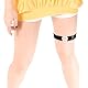 Psyqtsuary 2 Stück Verstellbare Herz-Beinstrumpfbänder, Spitze herzförmige Oberschenkel Strumpfband, für Damen Adjustable Lace Heart-Shaped Thigh Garter, Elastische Oberschenkelstrumpfbände, Schwarz