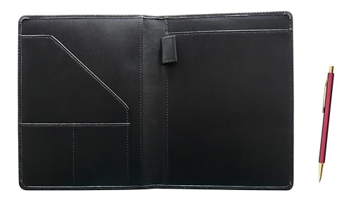 再生牛革B6ビジネスホルダー オール金属メタリックワイン頑強6角レディスシャープペンセット T23-LSB6BHA-A6S