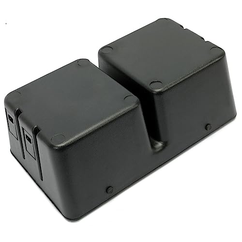 Portavasos doble consola plástico ABS negro miniatura 6