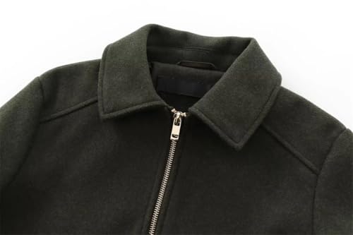 Women's Zipper Jacket Coat Elegant Long Sleeve Pocket Short Coat3