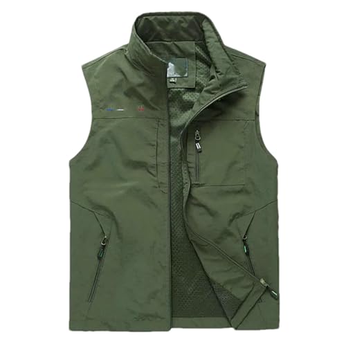 Chaleco casual ligero hombre cremallera impermeable transpirable chaqueta sin mangas EN6 L