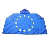 AZ FLAG - Umhangflagge Europäische Union - 150x90 cm - Europa Cape Fahne 100% Polyester mit integrierten Ärmeln und Kapuze - Body Flag 80g