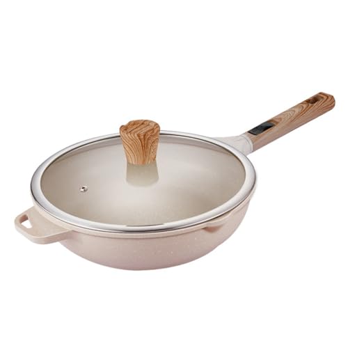 SDFGH Aleación de aluminio antiadherente de Panl con los utensilios revestidos de piedra médicos de la cocina del pote de la crepe del huevo (Color : Blue,White, Size : 24CM)