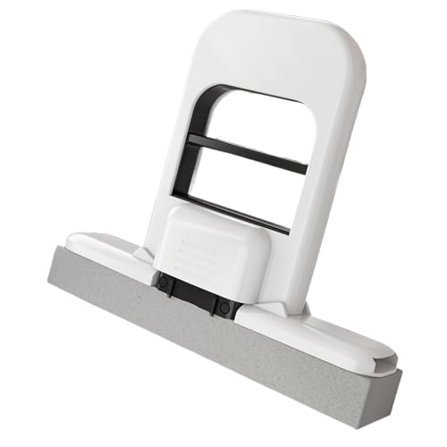 多機能 ミニモップ - スポンジモップ 折りたたみ 携帯用小型 掃除用具 絞り器付き 手洗い不要 取替え可 乾湿両用 コンパクト ガラスクリーニング用 壁 鏡 窓 床 地面 天井に適用(Black handheld mop [with 1 sponge h