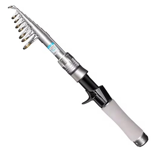 釣竿 釣り竿 ?竿 渓流竿 fishing rod 振り出しロッド コンパクトロッド ルアーロッド シーバスロッド 短竿 伸縮ルアー 投げ竿 万能竿 汎用竿 トラベルロッド 初心者向 (A,2.4m)