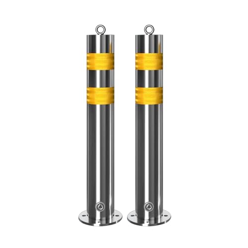 JCWGLY Bollards 2-Pack Stainless Steel Safety Bollards