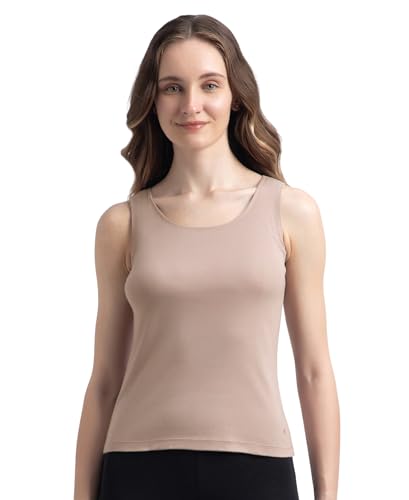 Image of Jockey 1535 Women Super Combed Cotton Rib Fabric Inner Tank Top With StayFresh Treatment
