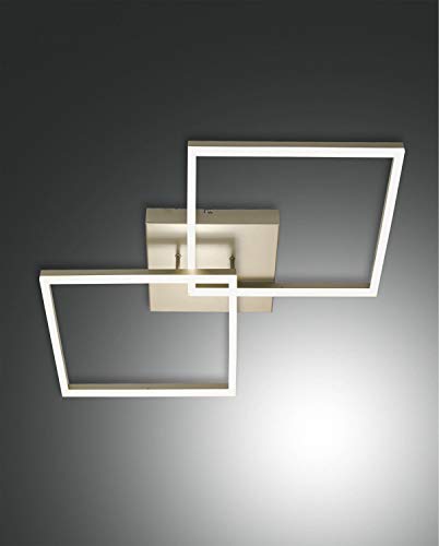 Plafonnier LED BARD doré mat Fabas Luce, l'excellence du design lumineux contemporain