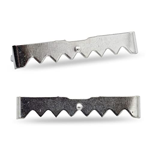 Image of Large Silver No Nail Sawtooth Hangers for Hanging Picture Frames Pack of 100 Sawtooth Picture Frame Hangers